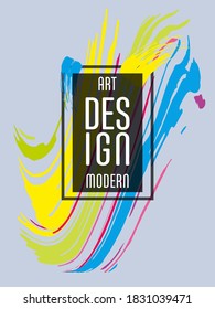 Сovers with brush strokes for books, magazines, catalogs. Vector illustration.