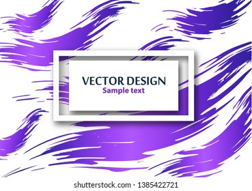 Brush strokes in bright gradient colors on a white background. Corporate identity template for the company. Invitation to a corporate event. Cover product catalog. Business card. Vector illustration