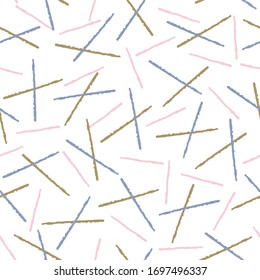 Pinselstriche in Braun, Grau und Rosa, nahtloses Muster auf weißem Hintergrund Vektorillustration. Oberflächenmuster-Design für alle Drucke