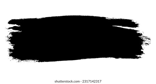 brush strokes, brushes, lines, black paint, grunge. hand drawn graphic element isolated on white background. vector illustration.