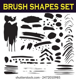 brush strokes collection, Ink splatters,grungy painted lines,artistic design elements:waves, ink brush strokes:rectangle,square and round freehand drawings.Ink splatters