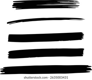 Brush Strokes Collection Vector Design.
