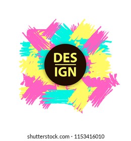 Brush strokes colorful background. Vector illustration