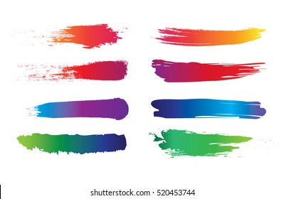 Brush Strokes Colorful Vector