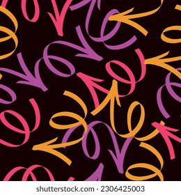 Brush strokes create seamless patterns for fashionable bright textiles, graphics, backgrounds and crafts.