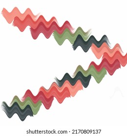 Brush Strokes Design Elements. Grunge waves and swirl lines. Curly spiral objects. Painted texture. Colorful vector illustration.