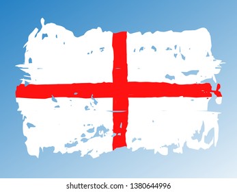 Brush strokes effect with united kingdom flag.