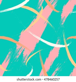 Brush strokes fantasy print . Speed style abstract art with bright seamless background.