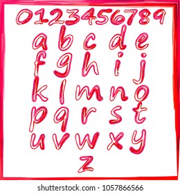 brush strokes font, alphabets written with watercolors, watercolor font