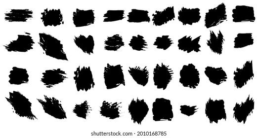 Brush strokes, great design for any purposes. Grunge texture. Dirty distress texture. Vector illustration. Stock image.