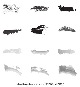 Pinzas de pincel, gran diseño para cualquier propósito. Textura del pincel acuarela. Grunge textura. Ilustración vectorial. imagen de stock. 