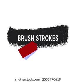  Brush strokes grunge vector art illustration Black Brush strokes isolated on white background.