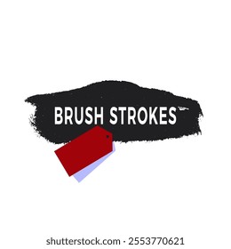  Brush strokes grunge vector art illustration Black Brush strokes isolated on white background.