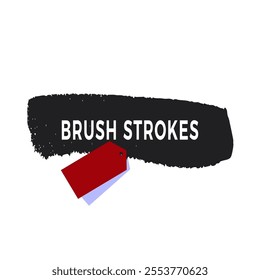  Brush strokes grunge vector art illustration Black Brush strokes isolated on white background.