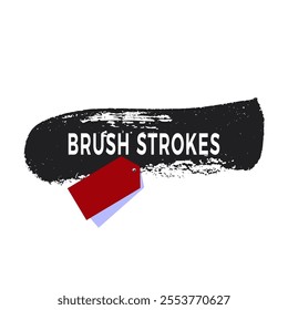  Brush strokes grunge vector art illustration Black Brush strokes isolated on white background.