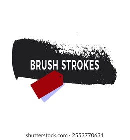  Brush strokes grunge vector art illustration Black Brush strokes isolated on white background.