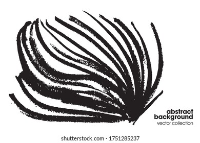 Brush strokes. Hand drawn illustrations. 