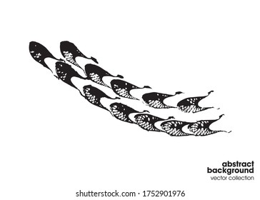 Brush strokes. Hand drawn illustrations. Usable for advertisement, banners, card, book cover, brochure, decoration, poster, web header template and etc.