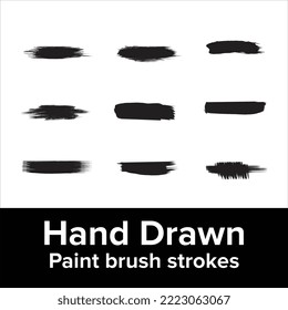 Brush Strokes hand drawn image Vector