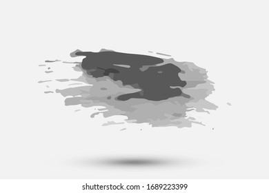 Pincel pinta a mano. Textura de brocha gruesa. Plantilla de diseño del logotipo. Subrayar y dar formato a los bordes de las páginas. Ilustración del vector EPS 10.