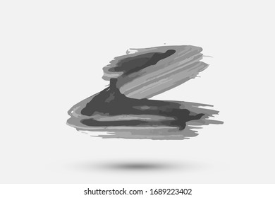 Brush strokes hand-painted. Grunge Brush texture. Logo Design Template. Underlining and formatting page borders. Vector illustration EPS 10.