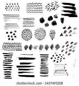 brush strokes ink set, spray,vector