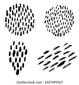 brush strokes ink set, spray,vector