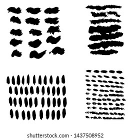 brush strokes ink set, spray,vector