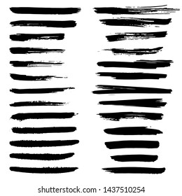 brush strokes ink set, spray,vector