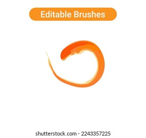 Brush strokes isolated. Editable brush arts