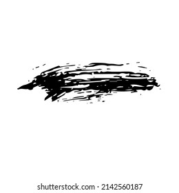 Brush strokes isolated. Ink painting. Vector artwork. Black and white