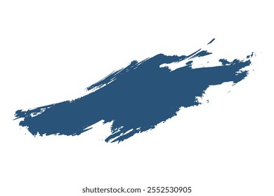 Traçados de pincel isolados em plano de fundo branco. Os traçados de pincel são plano de fundo grunge. Textura do traçado do pincel vetorial. Tinta preta, mancha de tinta.