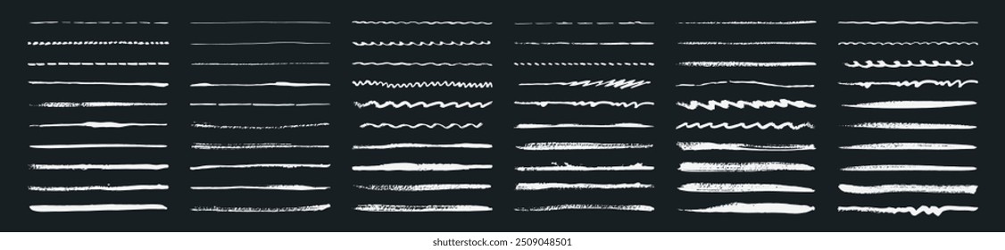 Pinsel stricht Linien. Linie Unterstreichung Pinsel Stift Marker Malstrich. 