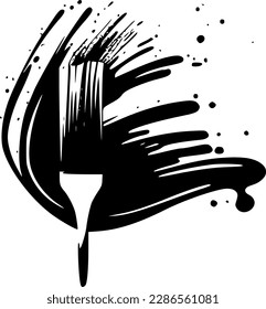 Brush Strokes - Minimalist and Flat Logo - Vector illustration
