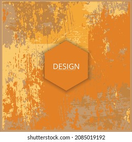 Pinselstriche orange und grau, handgezeichnet, grunge-Stil