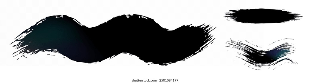 Pinceladas de pintura. Textura de fondo de pincel negro. Pintura de tinta.