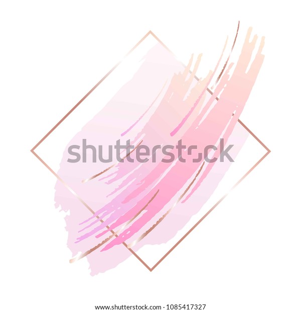 Brush Strokes Pink Pastel Tones Contour Stock Vector (Royalty Free ...
