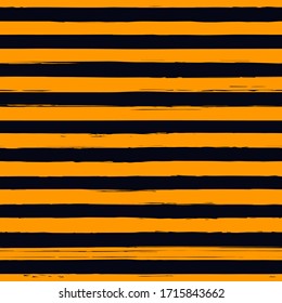 Trazos de pincel sin inconvenientes. Impresión de franjas horizontales de mano libre. Fondo de líneas de tinta de borde áspero repetidas. Sencillo motivo geométrico clásico. Diseño de diseño a la moda. Papel de pared moderno abstracto vectorial