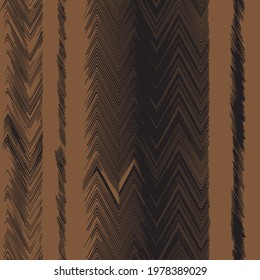 Brush strokes seamless pattern. Freehand horizontal zigzag stripes print. Repeated chevron lines background. Simple classic geometric ornament. Trendy grunge design. Vector abstract modern wallpaper
