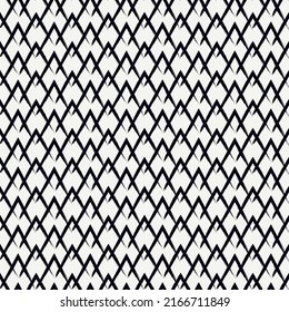 Brush strokes seamless pattern. Freehand horizontal zigzag stripes print. Repeated chevron lines background. Simple classic geometric ornament. Trendy grunge design. Vector abstract modern wallpaper