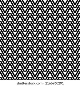 Brush strokes seamless pattern. Freehand horizontal zigzag stripes print. Repeated chevron lines background. Simple classic geometric ornament. Trendy grunge design. Vector abstract modern wallpaper