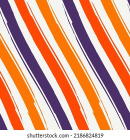 Brush strokes seamless pattern. Freehand diagonal stripes print. Repeated rough edge ink lines background. Simple classic geometric motif. Trendy grunge design. Vector abstract modern wallpaper