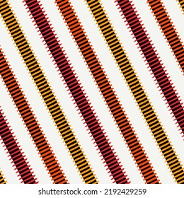 Brush strokes seamless pattern. Freehand diagonal stripes print. Repeated rough edge ink lines background. Simple classic geometric motif. Trendy grunge design. Vector abstract modern wallpaper
