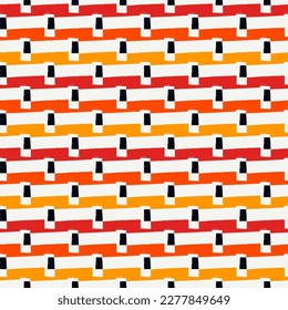 Brush strokes seamless pattern. Freehand horizontal stripes print. Repeated lines background. Simple classic geometric motif. Trendy grunge design. Vector abstract modern wallpaper