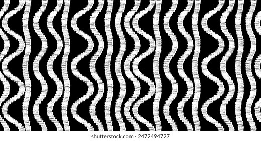 Brush strokes seamless pattern. Modern vertical wavy stripes print on black. Great for textile, fabric, wallpaper, wrapping, scrapbook and packaging