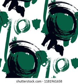 Brush Strokes. Seamless Pattern for Print, Textile, Wallpaper. Colorful Seamless Ornament in Vintage Colors. Vector Abstract Background. Rapport
