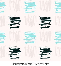 Brush strokes seamless pattern in trendy colours.  Artistic, modern, creative, fashion design. Fashion illustration endless background design.