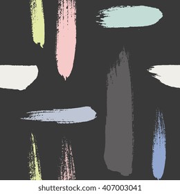 Brush strokes seamless pattern in trendy colors. Artistic, modern, creative, fashion design. For print, digital paper, textile, fabric, hand drawn dry ink grunge textured beautiful brushstrokes.