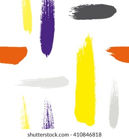 Brush strokes seamless pattern in trendy colors. Artistic, modern, creative, fashion design. For print, digital paper, textile, fabric, hand drawn dry ink grunge textured beautiful brushstrokes.