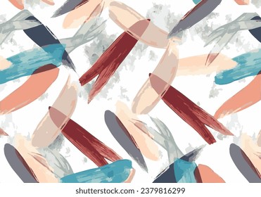 Brush Strokes Seamless Pattern . Unusual Texture .